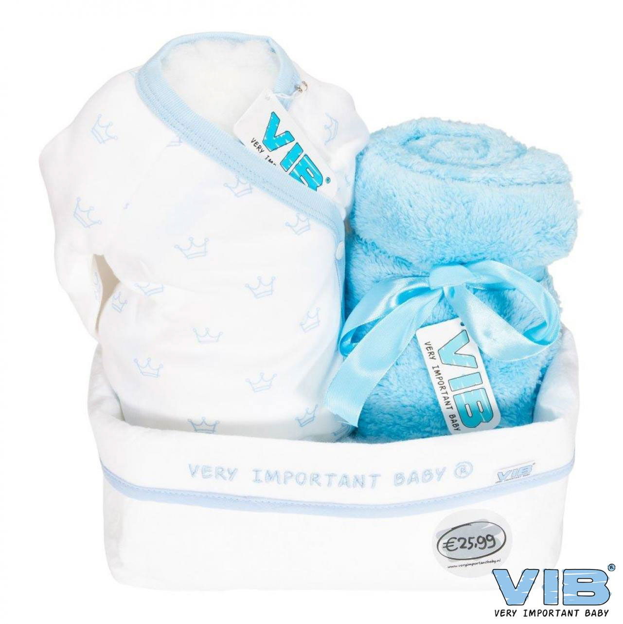 Geschenkpaket für Babys blau 3-teilig