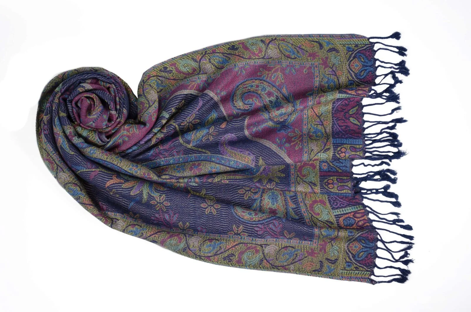 60550001-218 Jacquard Schal Nahla navy 218