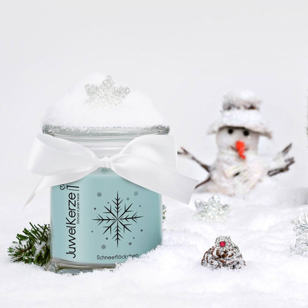 JuwelKerze Schneeflöckchen (Charm Anhänger) 230g