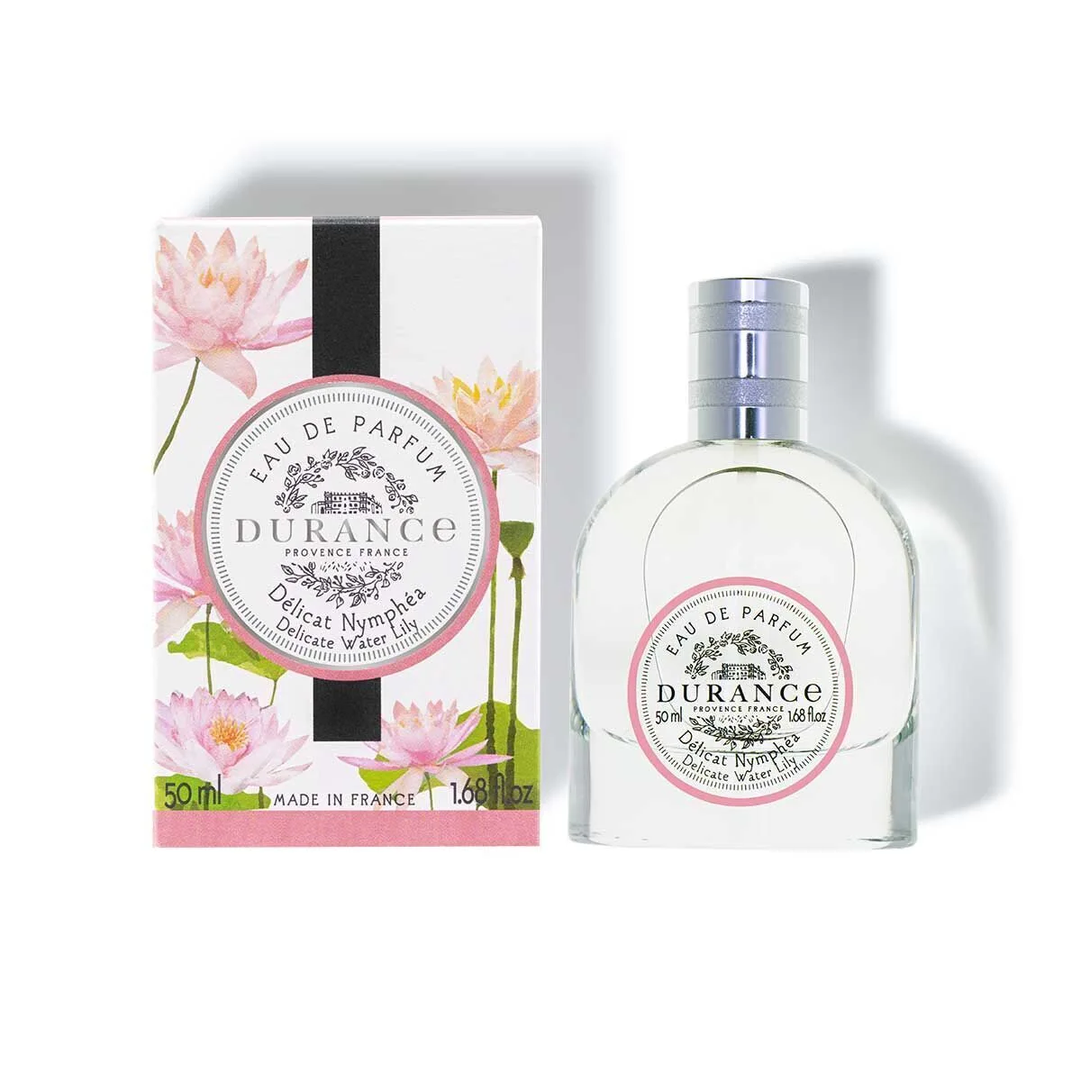 Zarte Seerose Eau de Parfum 50ml Flasche, Kosmetik, Parfüm, Visitenkarte, Text