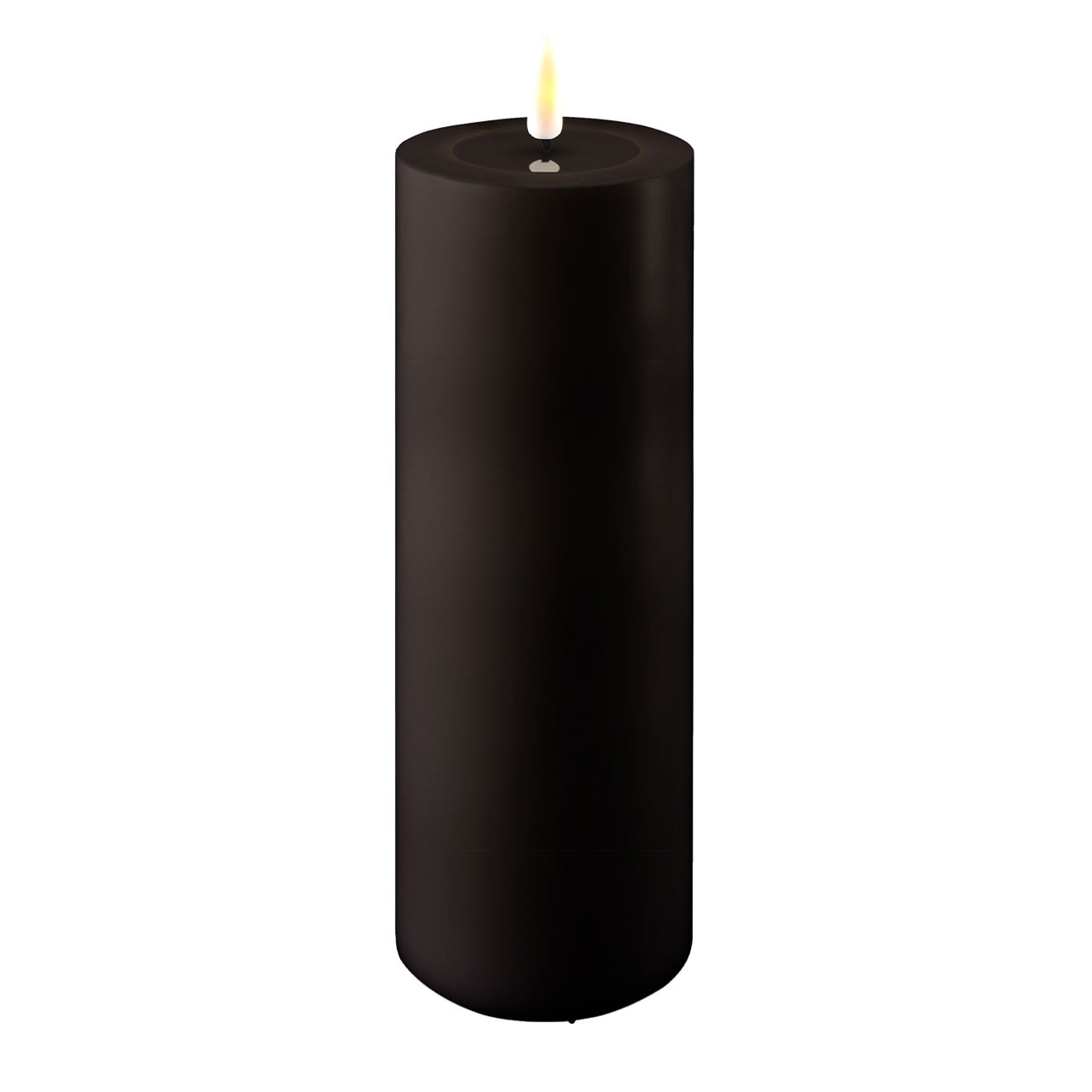 Outdoor Stumpenkerze LED schwarz 7,5 x 20cm
