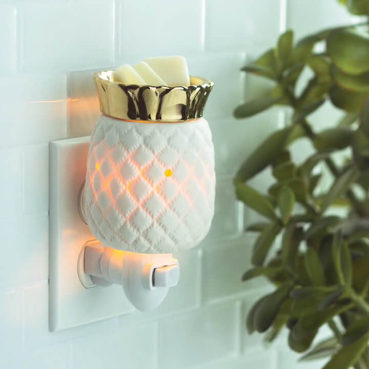 White Pineapple Duftlampe für die Steckdose