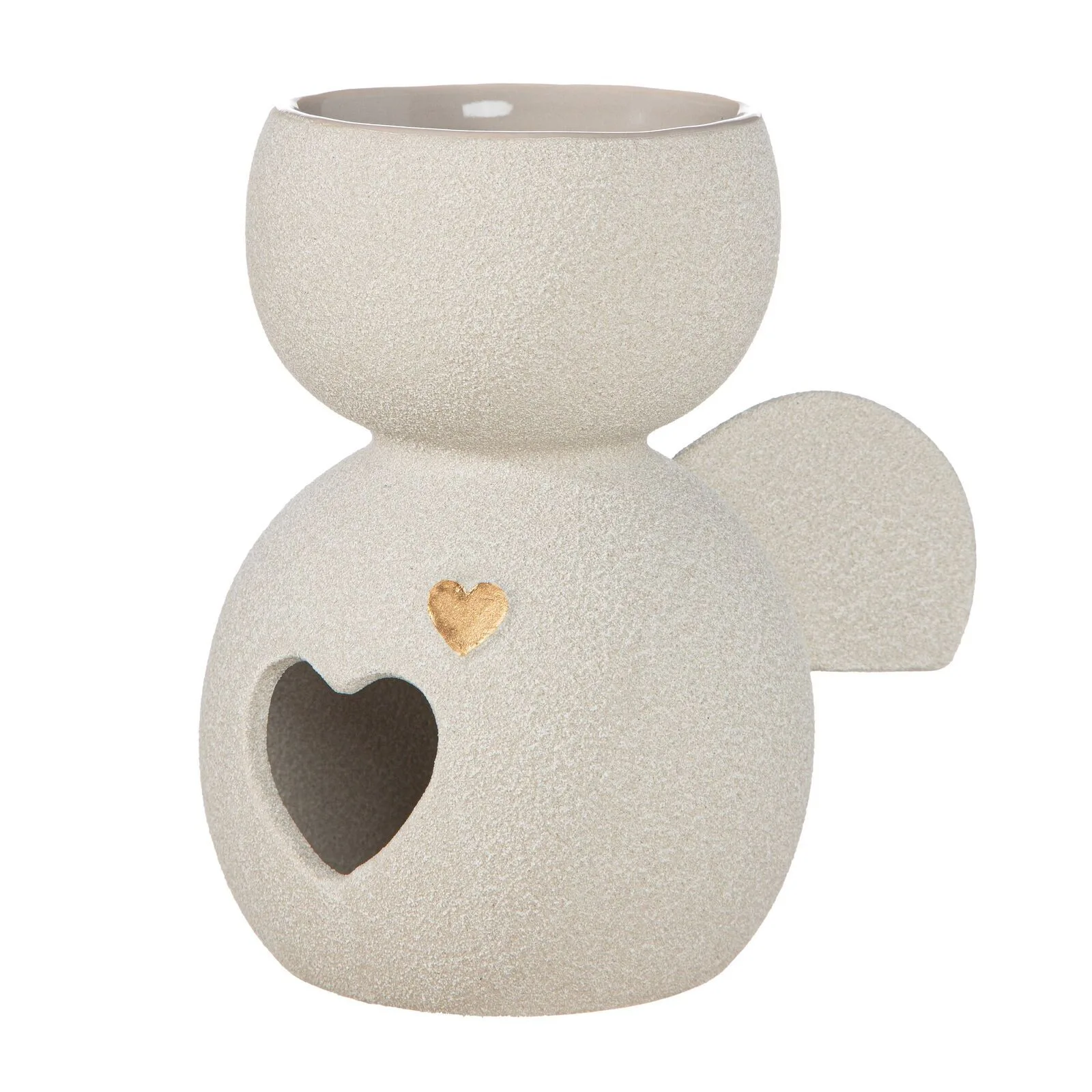 Duftlampe Engel Heart grau mit Grußkarte Töpferei, Krug, Vase