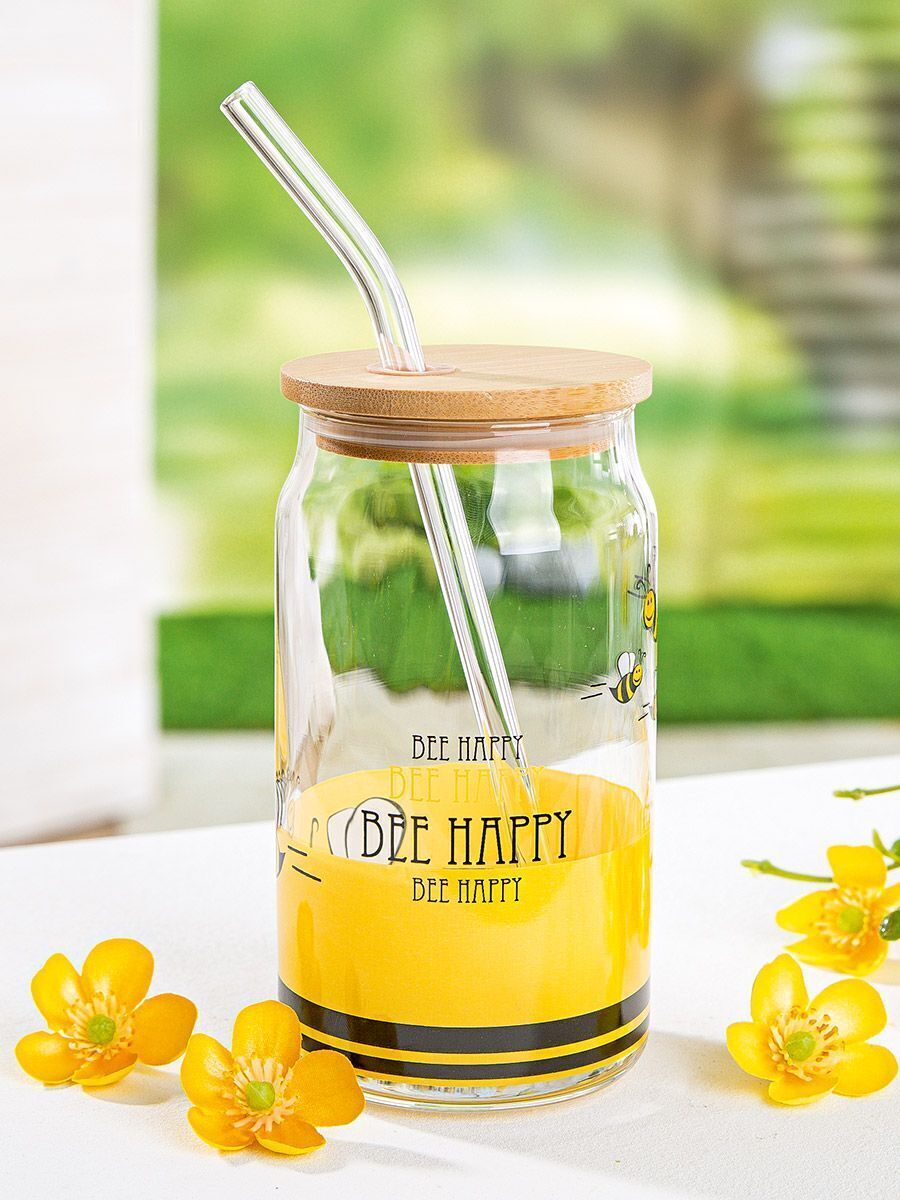 51635_1 Trinkbecher Bee Happy mit Deckel