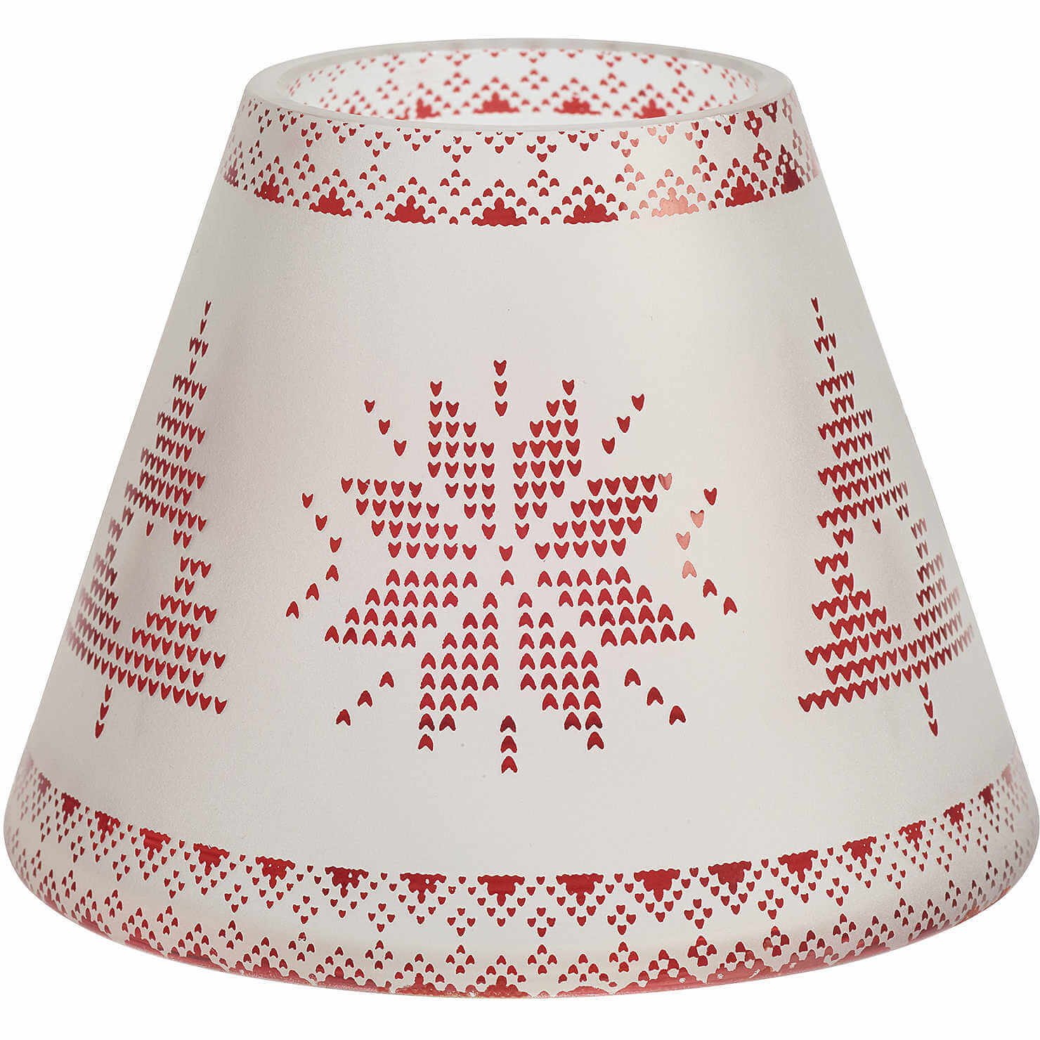 Red Nordic Frosted Glass - Kleiner Schirm & Teller