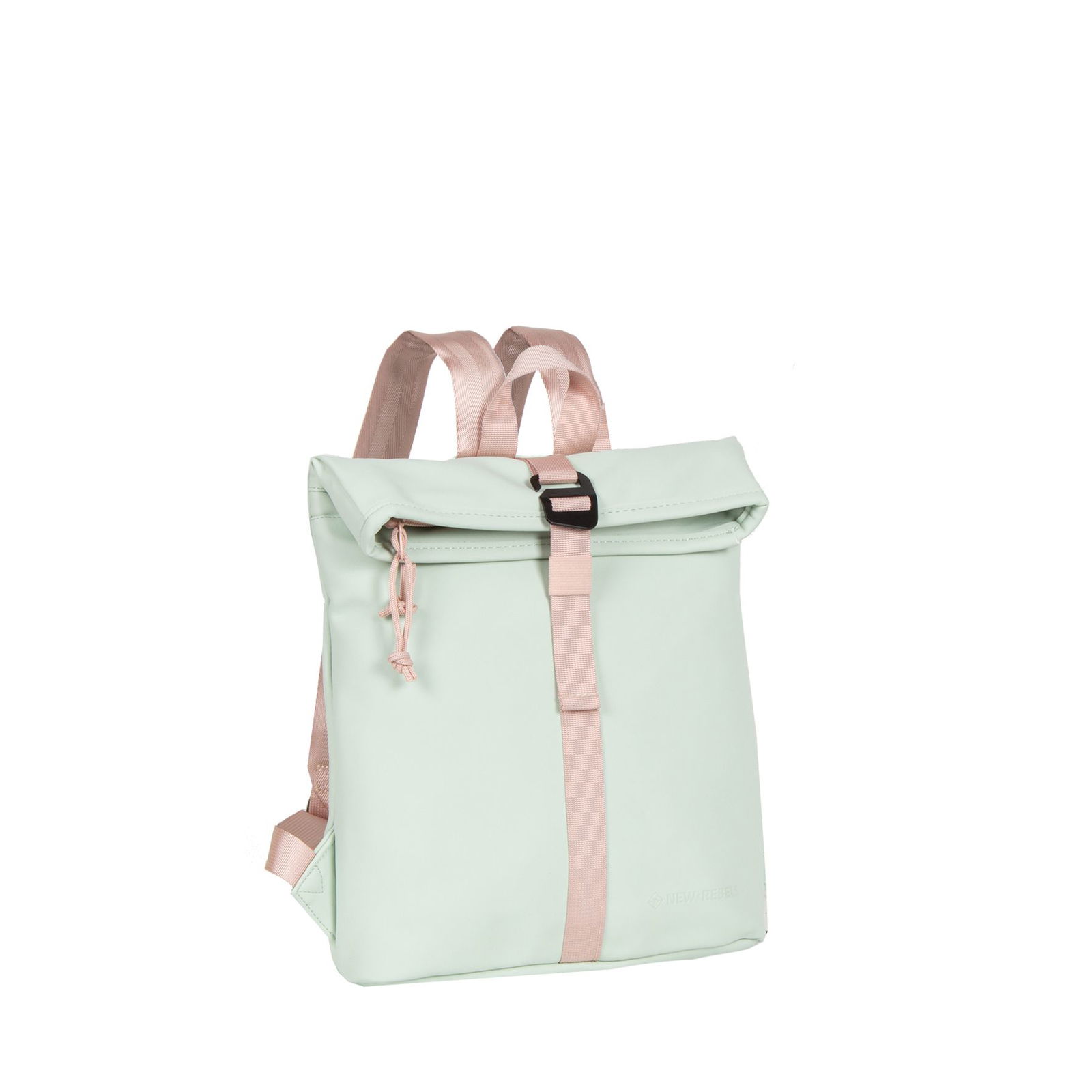 Tim - Los Angeles Rolltop Mini Rucksack minzblau/hellrosa