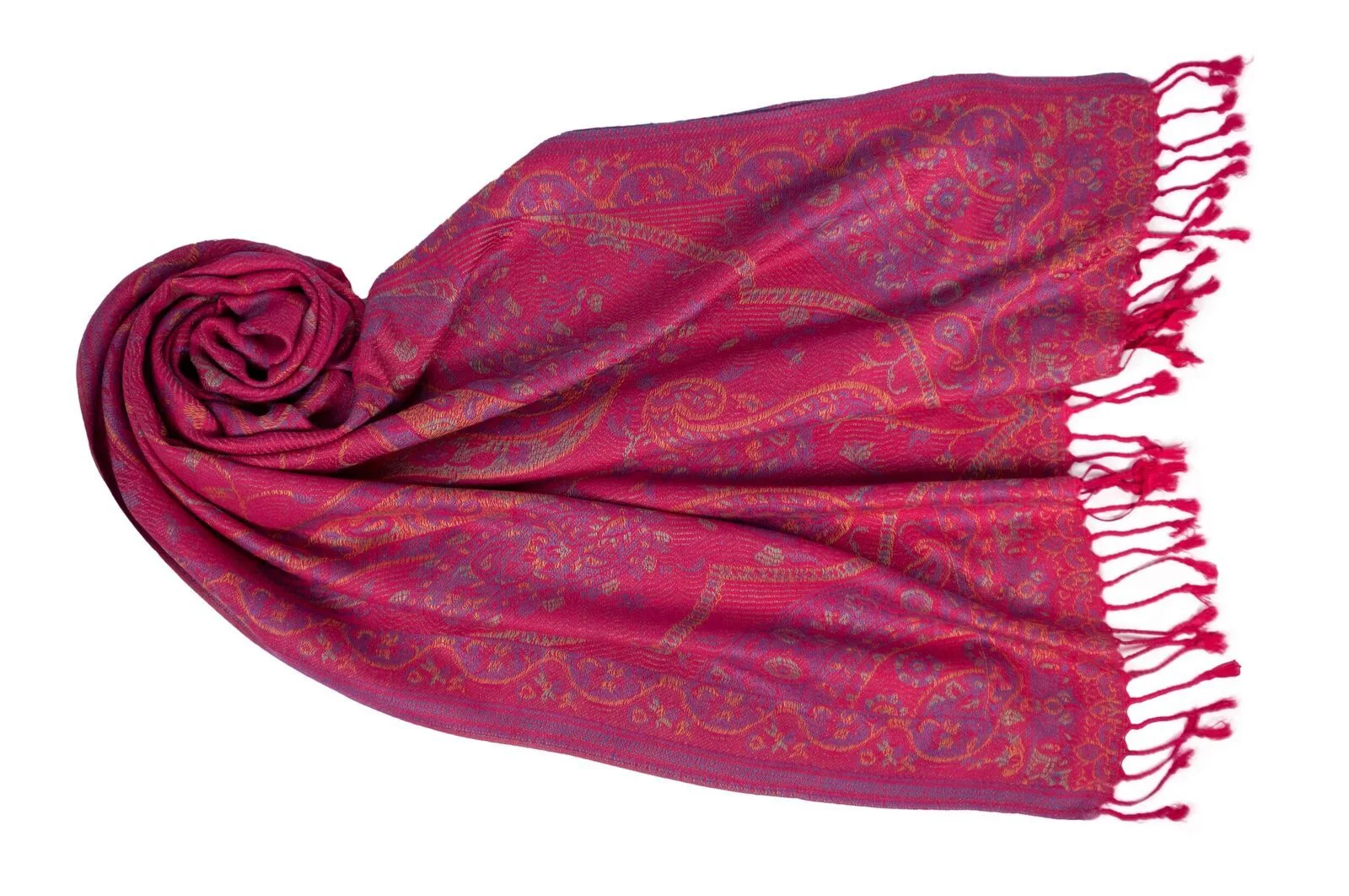 60550004-138 Jacquard Schal Darya himbeer 138