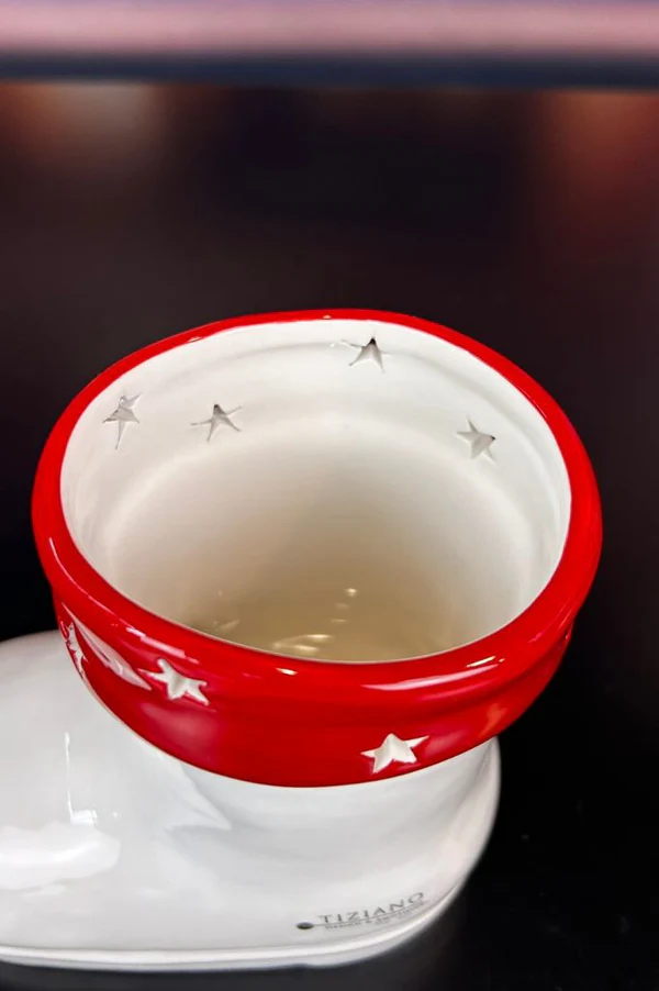 Kübel Stiefel Armani 14cm rot/cremeweiß Kübel Stiefel Armani 14cm rot/cremeweiß