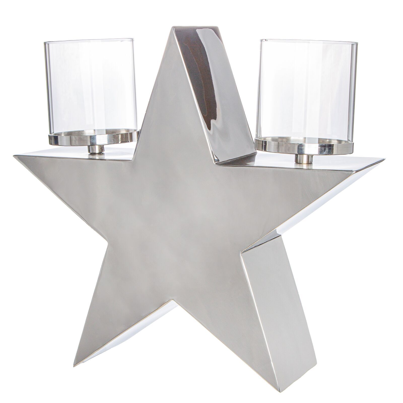 Windlicht Leuchtstern Edelstahl 37cm