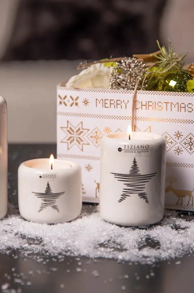 bellagio-stern-groessen Teelichthalter Bellagio Stern 5cm cremeweiß