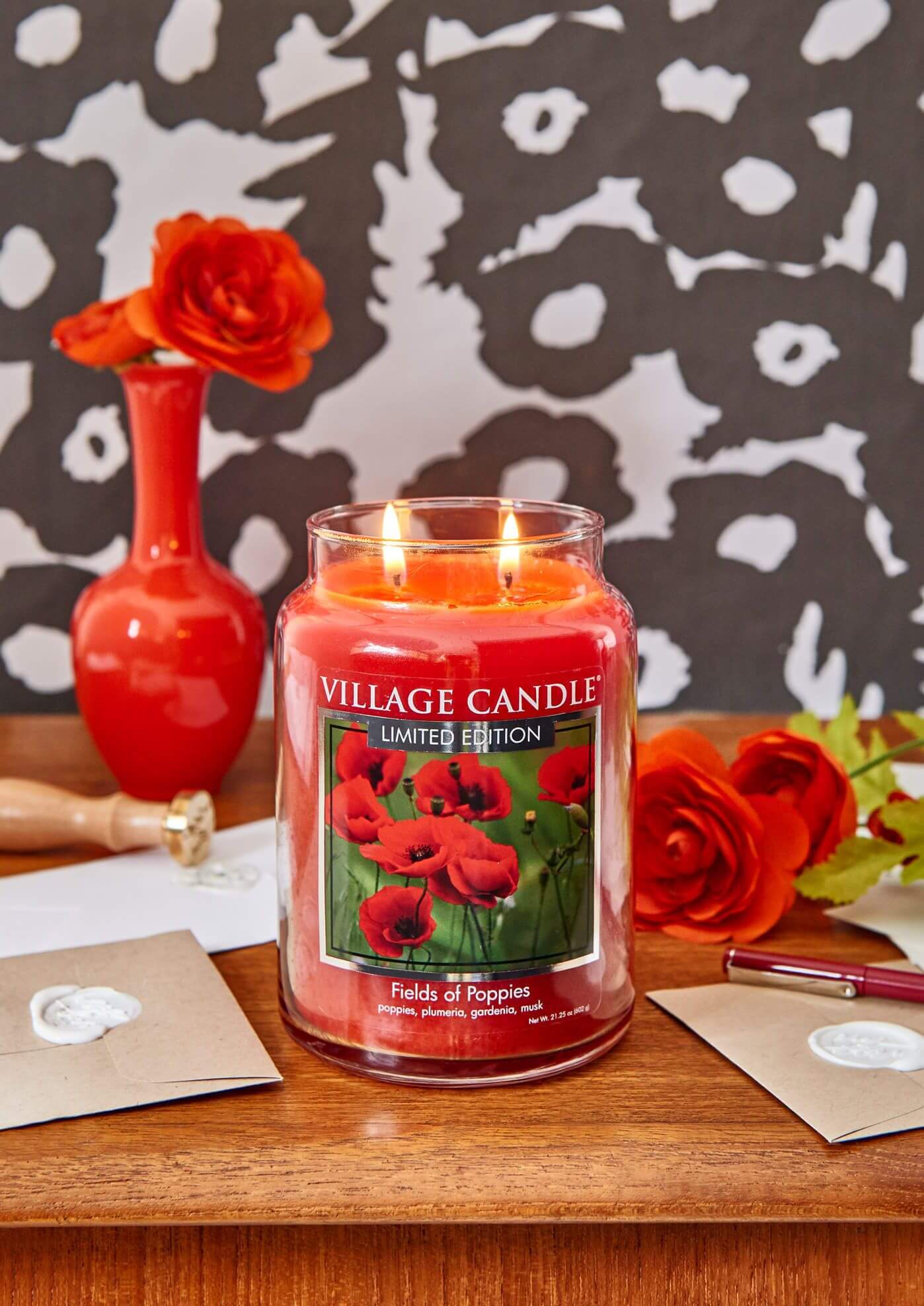 Village Candle Field Of Poppies Lifestyle