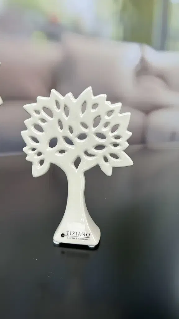 Dekobaum Gavello 18cm cremeweiß