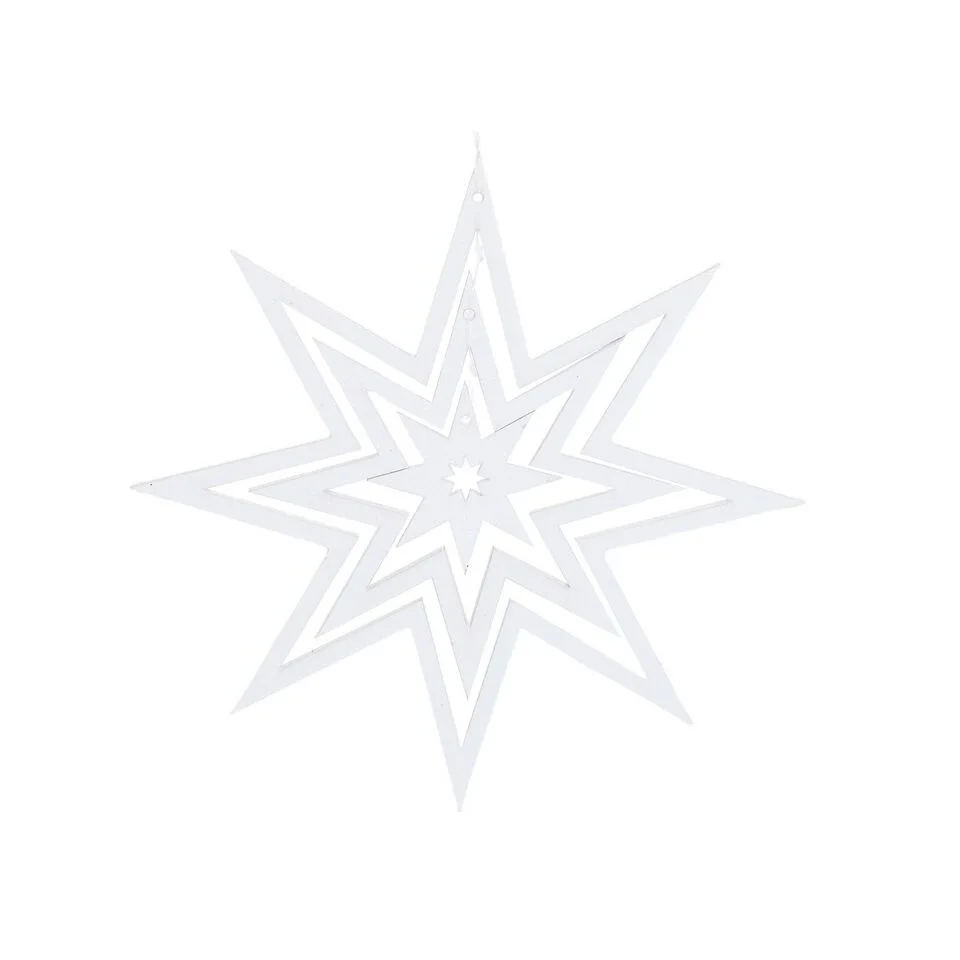 Dekohänger Star 25cm weiß