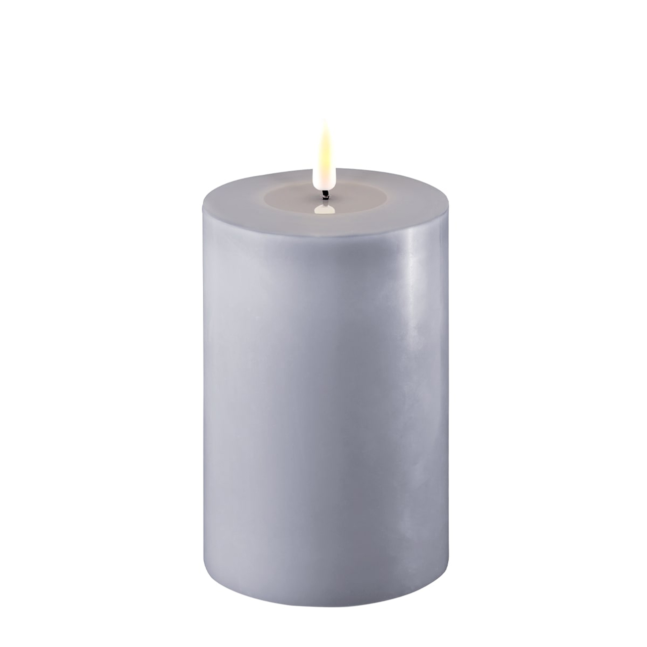 2021-RF-0300 Stumpenkerze LED dust blue 10 x 15cm