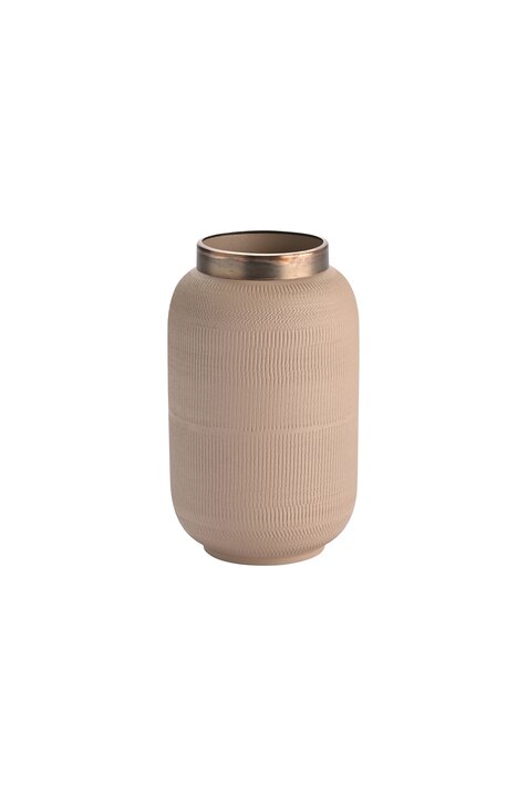 Vase Saigon Metall sandstone 23cm