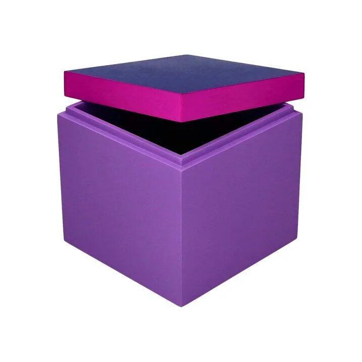 Deko Box Neo 13cm dunkelblau/neon lila/lila Kiste
