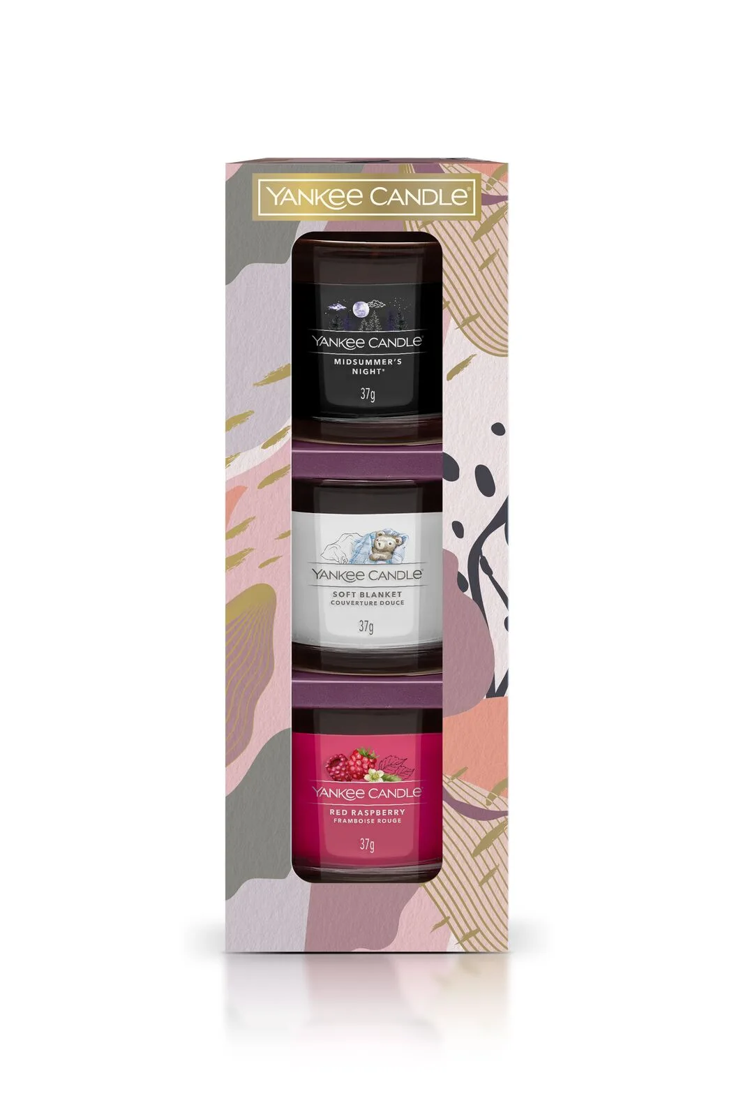 SS24_3-Filled-Votive_V2 3 Glasvotivkerzen à 37g Geschenkset 2024