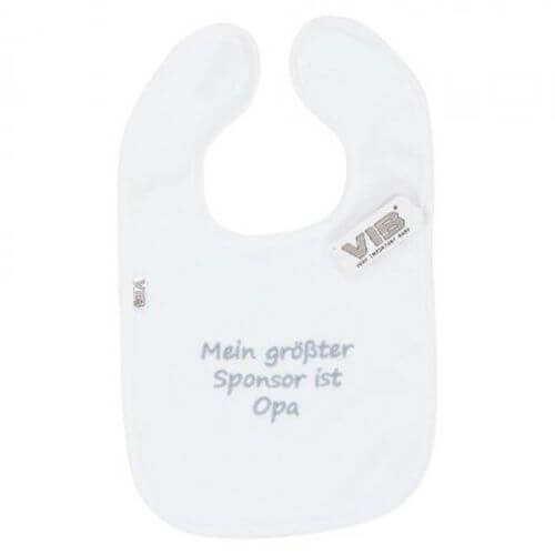 Baby Latz Baby Latz Mein größter Sponsor ist Opa (Weiß)