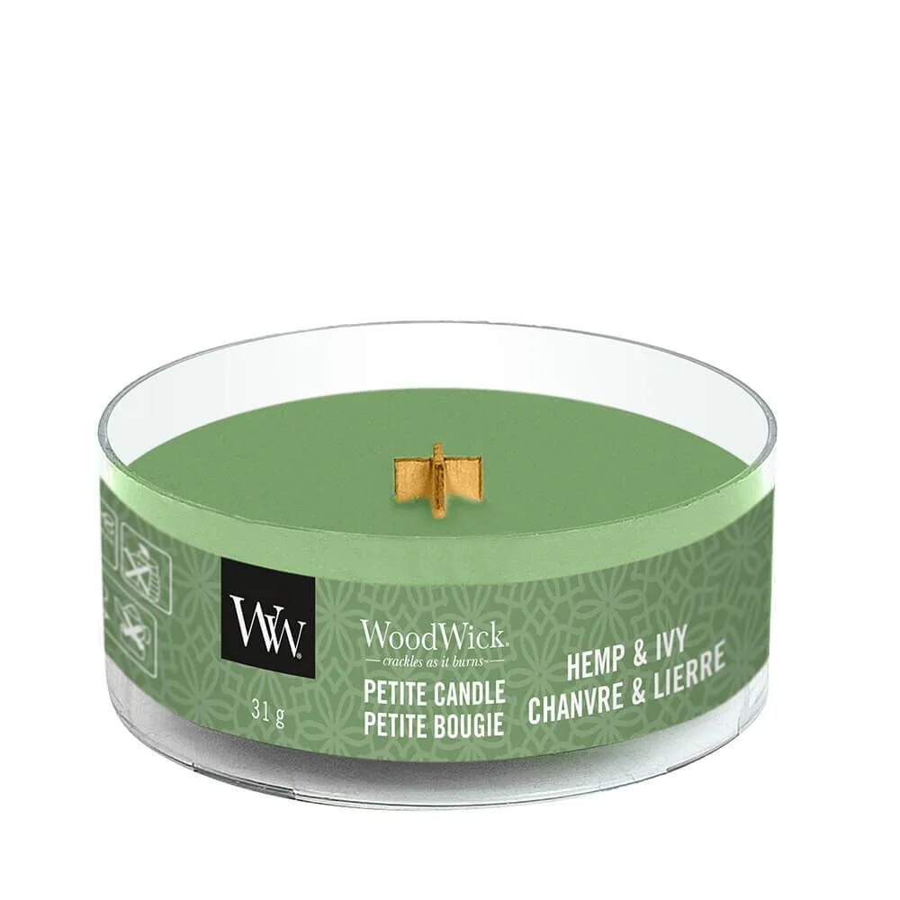 1647904E Hemp And Ivy Petite Candle 31g von Woodwick