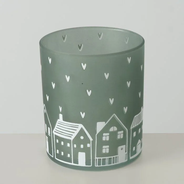 Einzelbild-eqfaMaF-large Windlicht Nordy 10cm dunkelgrün
