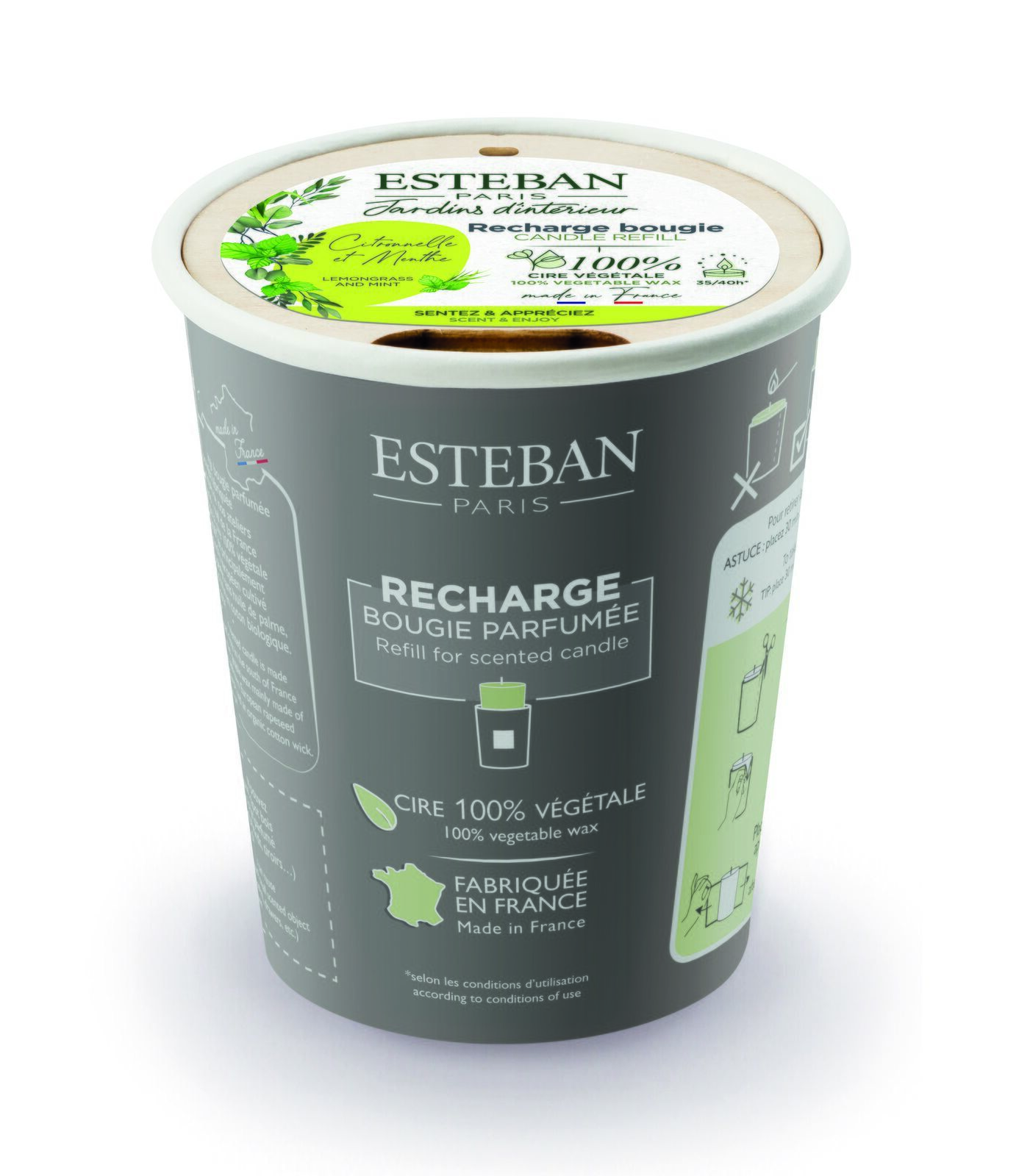 BCM-005_1 Zitronengras & Minze Nachfüller für Duftkerze 180g