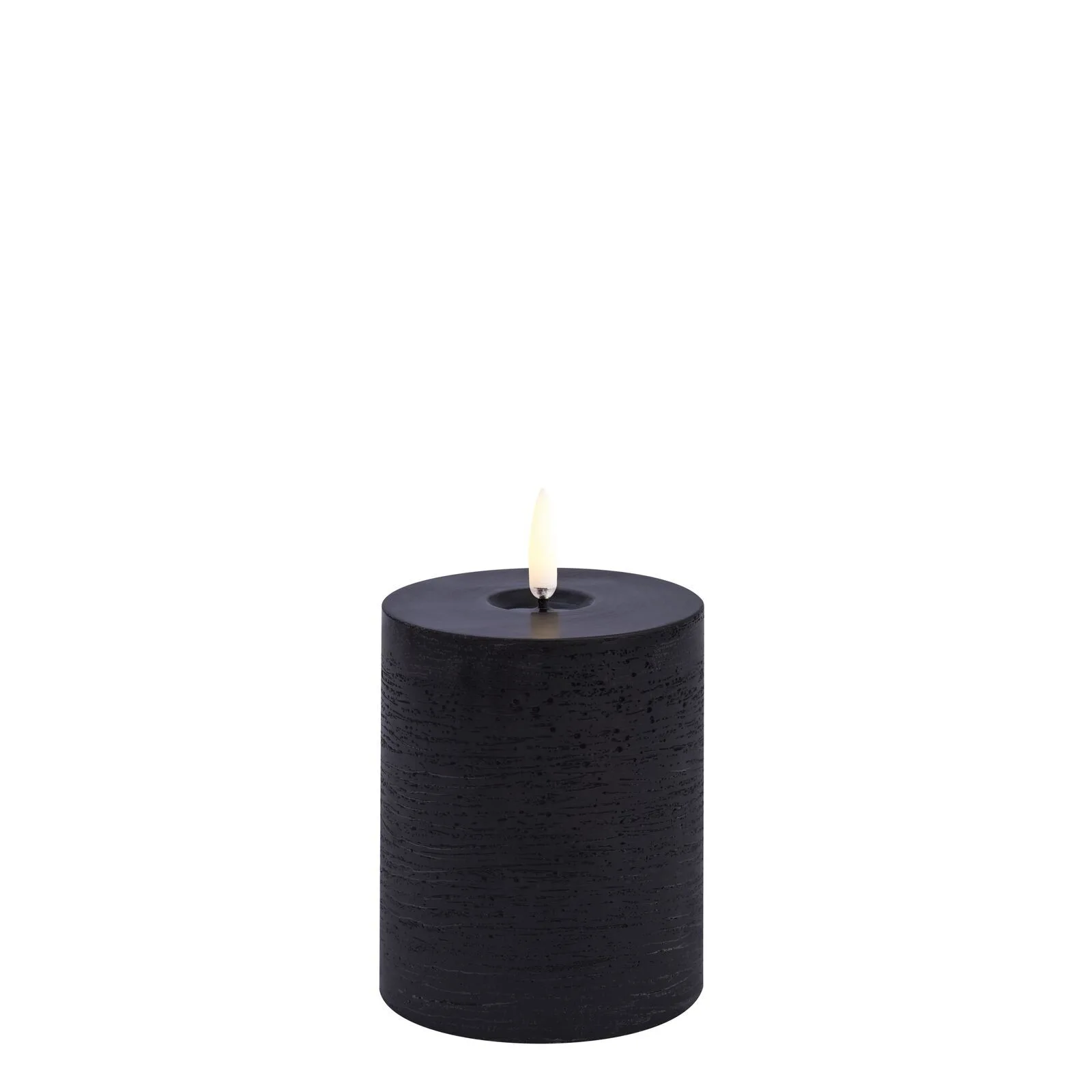 Uyuni-UL-PI-FBM78010-Melted-Pillar-Candles-large Uyuni LED Stumpenkerze 7,8x10cm melted rustic forest black