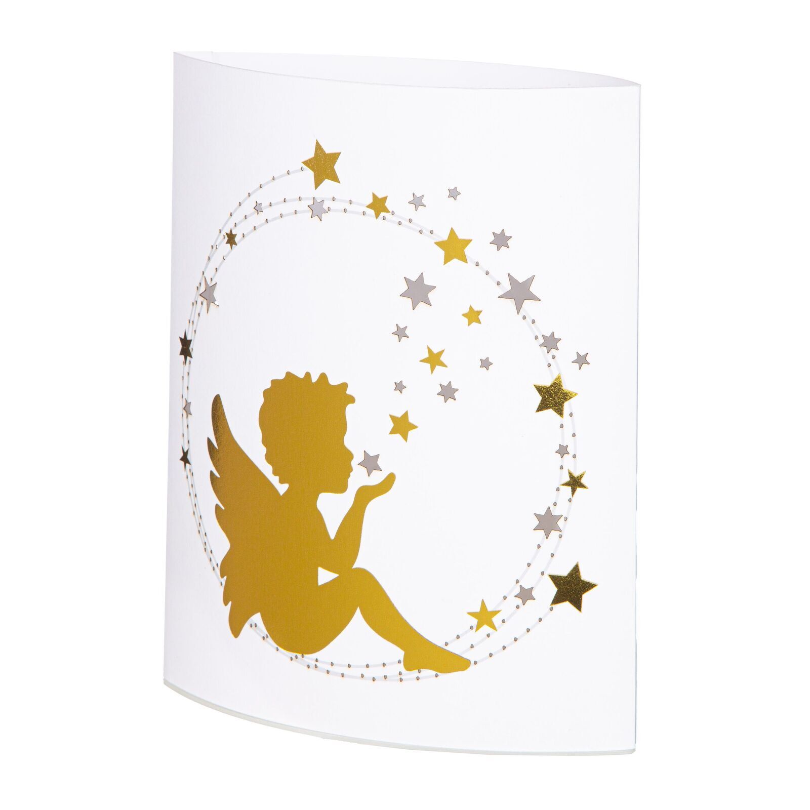 Dekoleuchte Engelszauber LED Papier gold