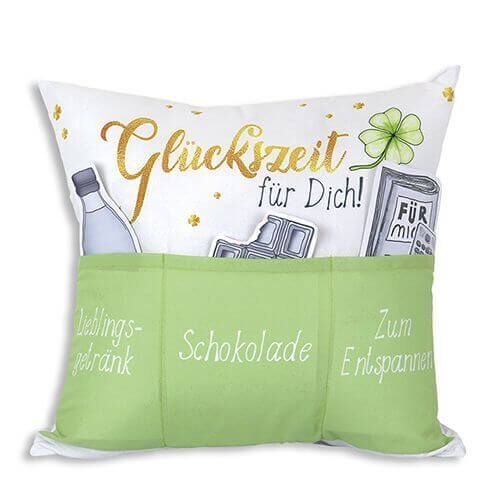 8870 Sofahelden Glückskissen mit 3 Einstecktaschen
