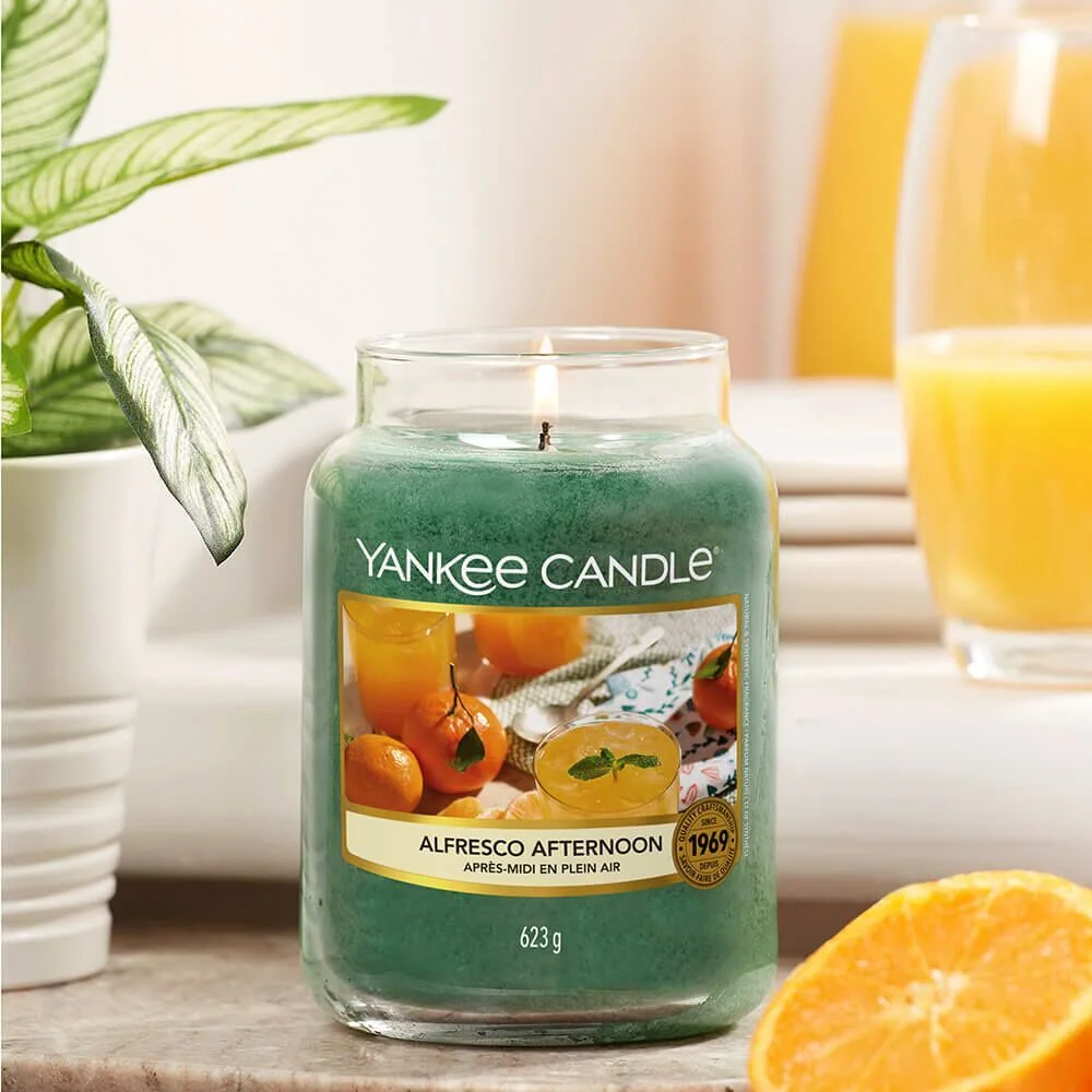 Alfresco-Afternoon-623g-grosses-Glas-ambiente-Glas Alfresco Afternoon 623g Glas von Yankee Candle Mut Bild