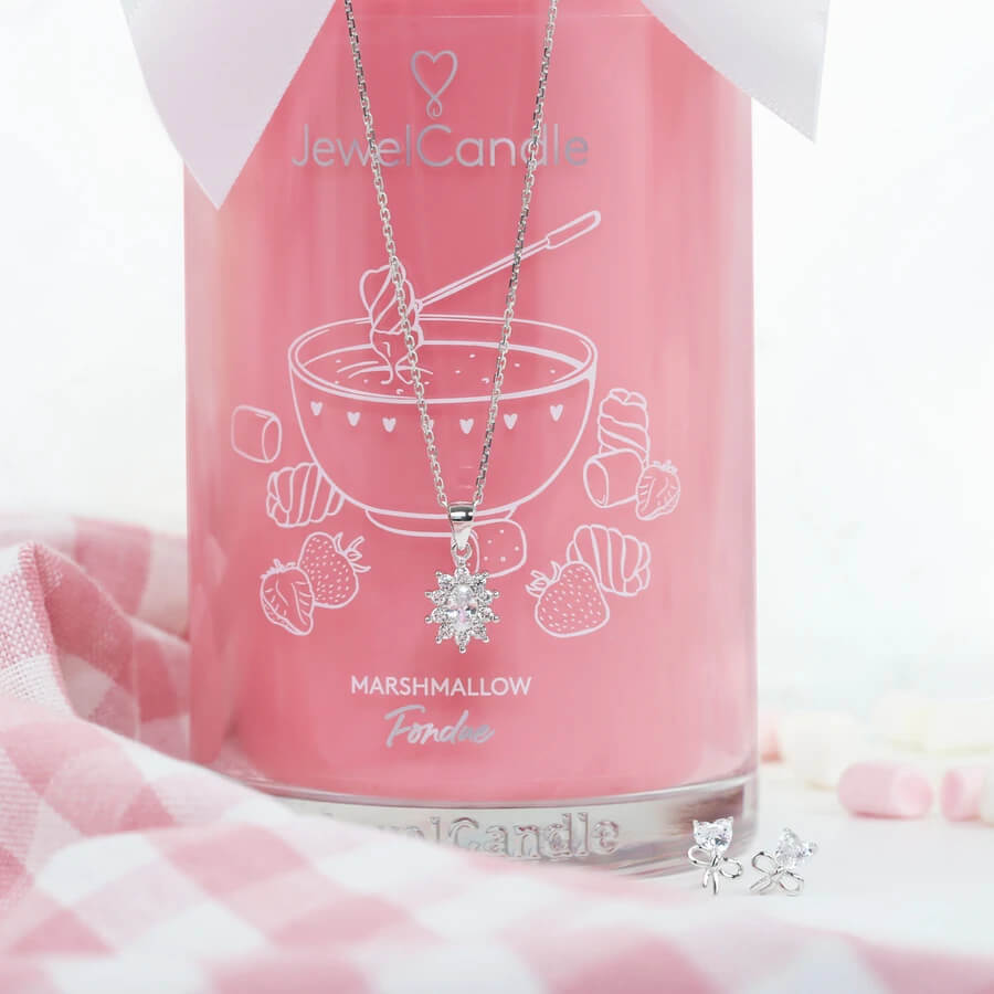 Marshmallow Fondue (Halskette mit Anhänger) Swarovski Edition 400g
