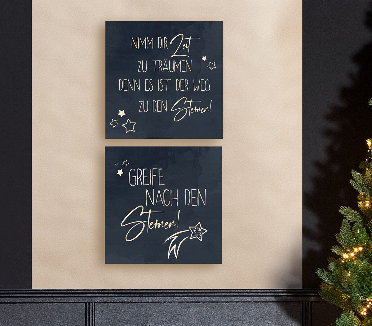 27305 Deko Schild Lichterglanz Metall Variante 1