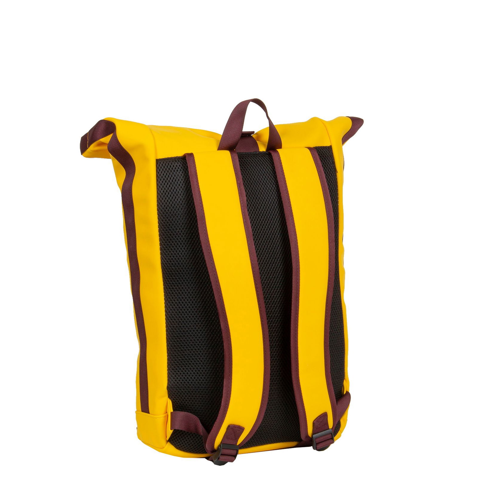 Tim - New York Rolltop Rucksack gelb/burgund