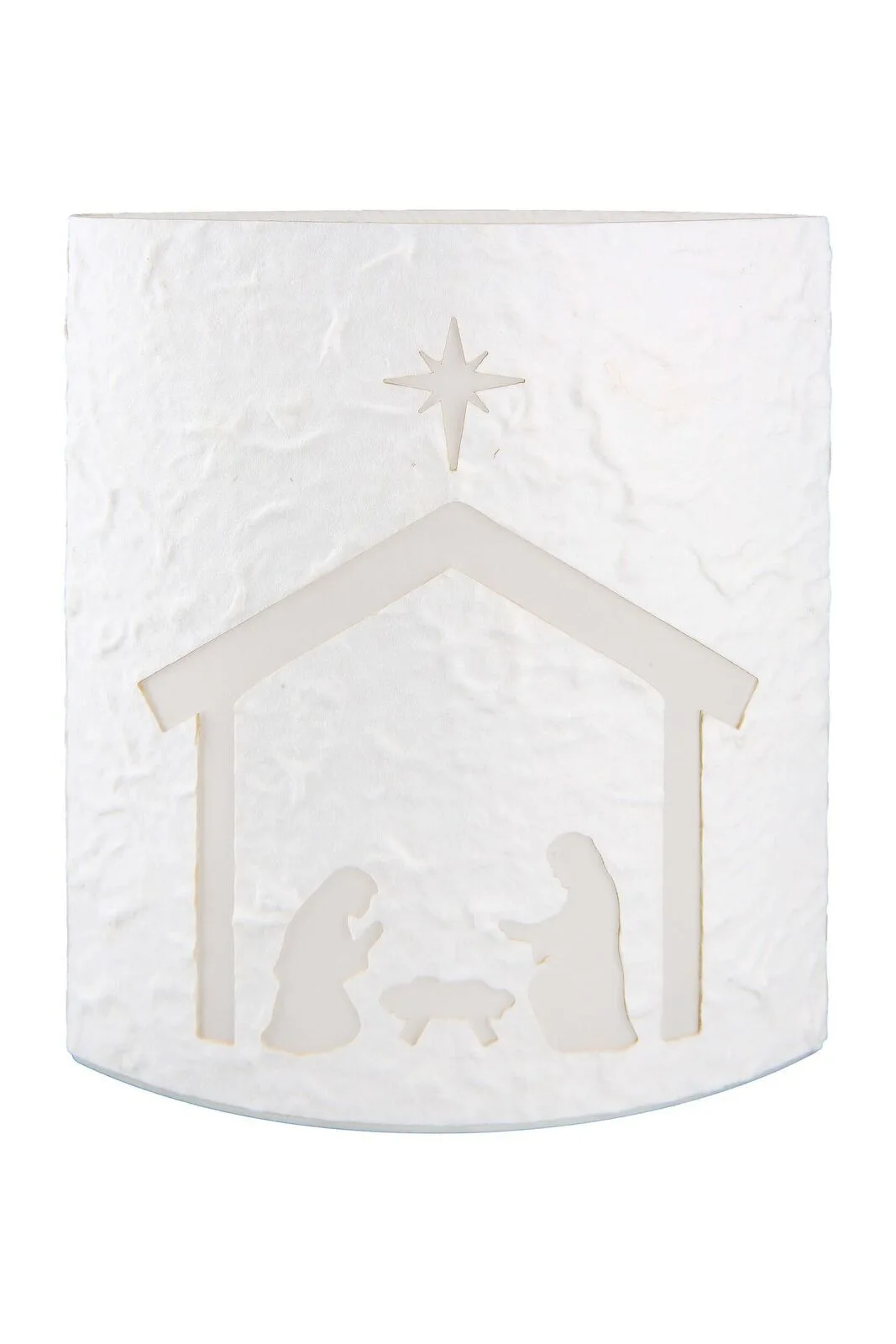 Dekoleuchte Krippe LED Papier creme Dekoleuchte Krippe LED Papier creme