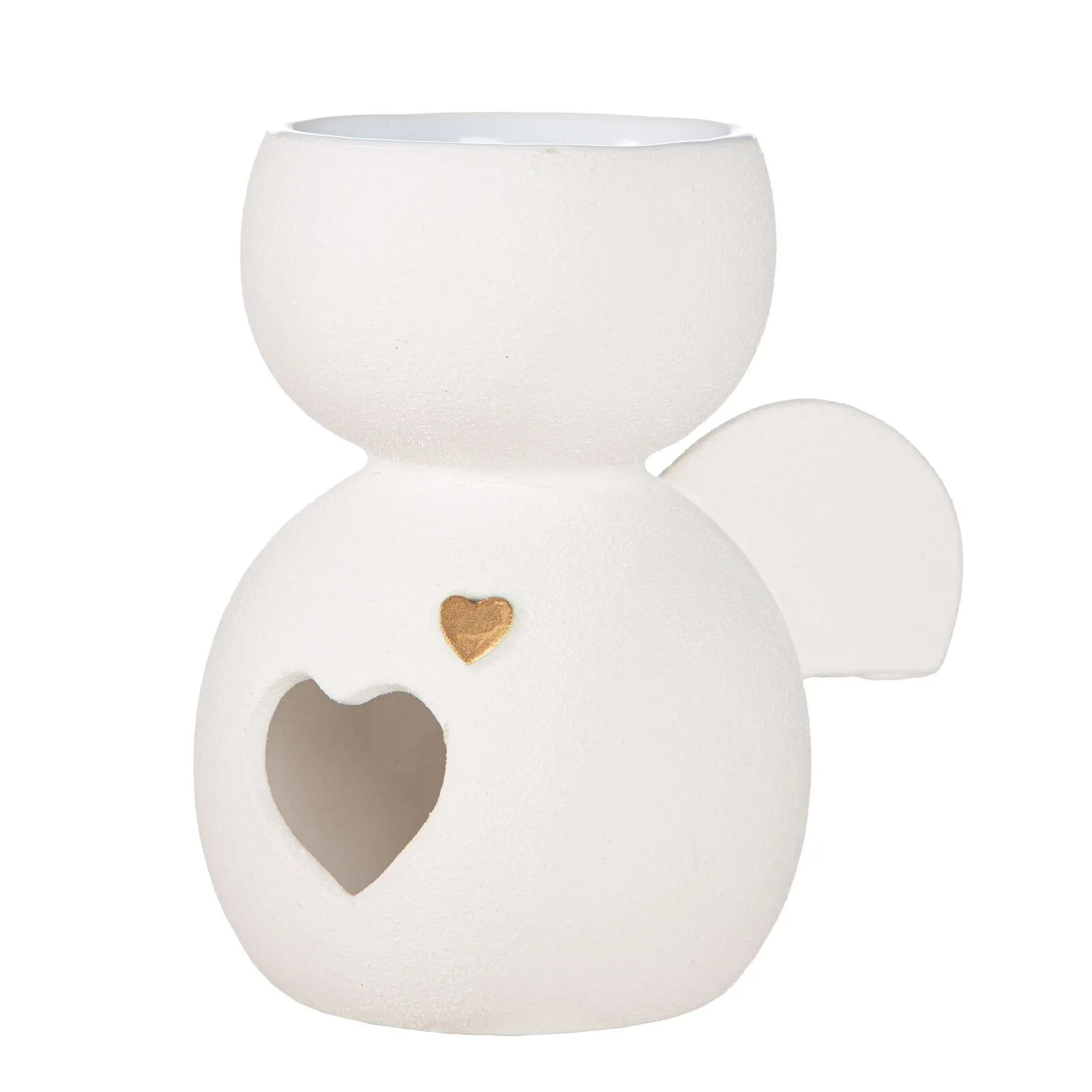 Duftlampe Engel Heart weiß mit Grußkarte Töpferei, Krug, Vase