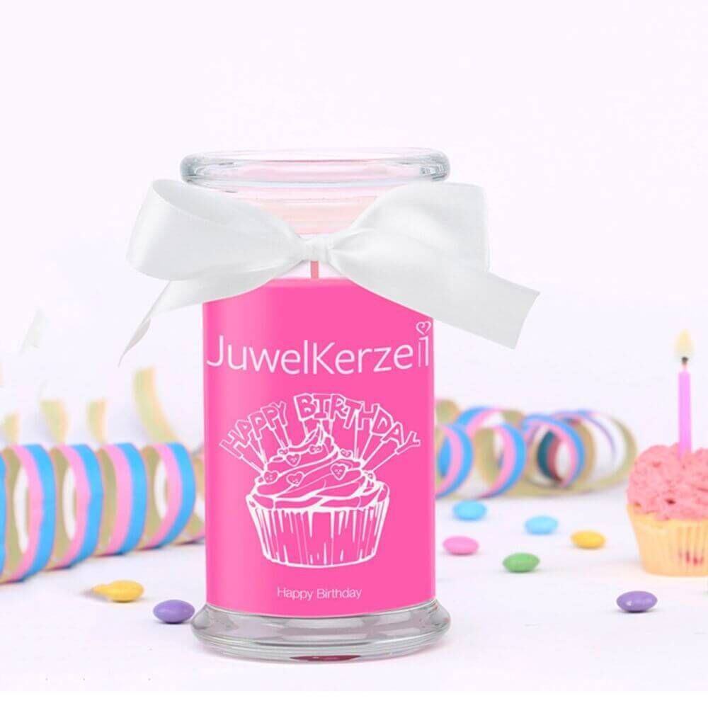 Happy-Birthday-duftkerze-mit-schmuck-juwelkerze Happy Birthday (Ohrringe) von Juwel Kerze online bestellen