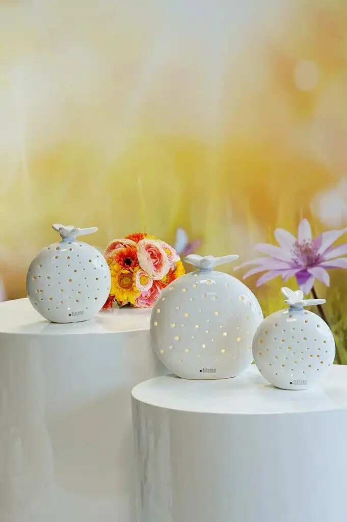 mendini-libelly-set Lichtkugel Mendini mit Libelly 11,5cm LED cremeweiß