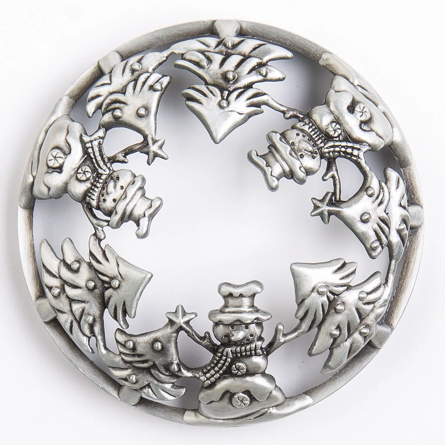 10025 Happy Snowmans Candle-Lid