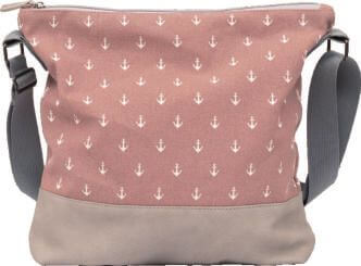 Umhängetasche 027 (Rose Navy Anker)