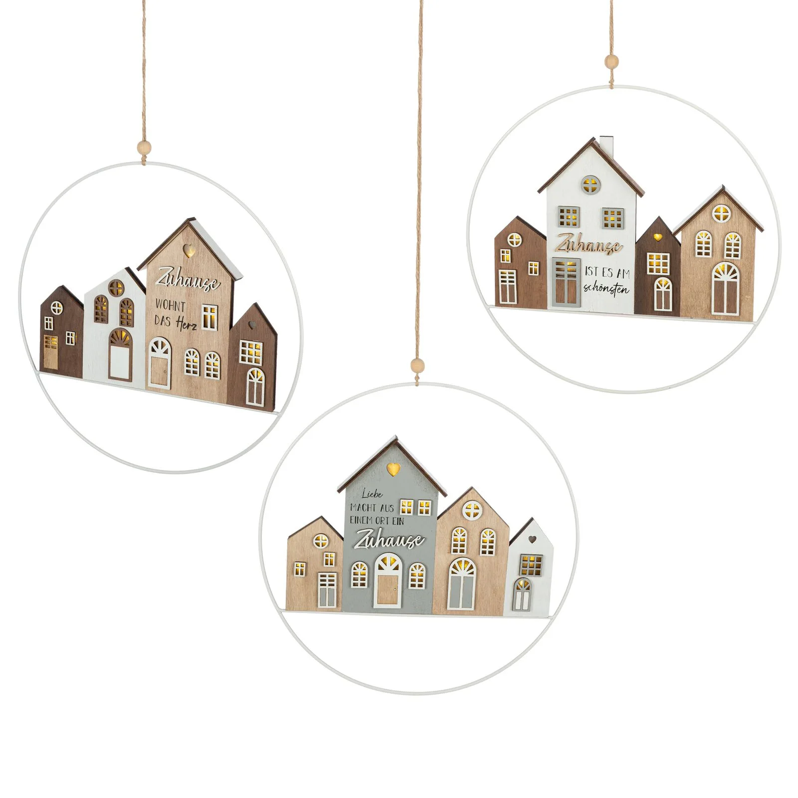 Deko Hänger Zuhause LED Variante 1 Nachbarschaft, Zubehör