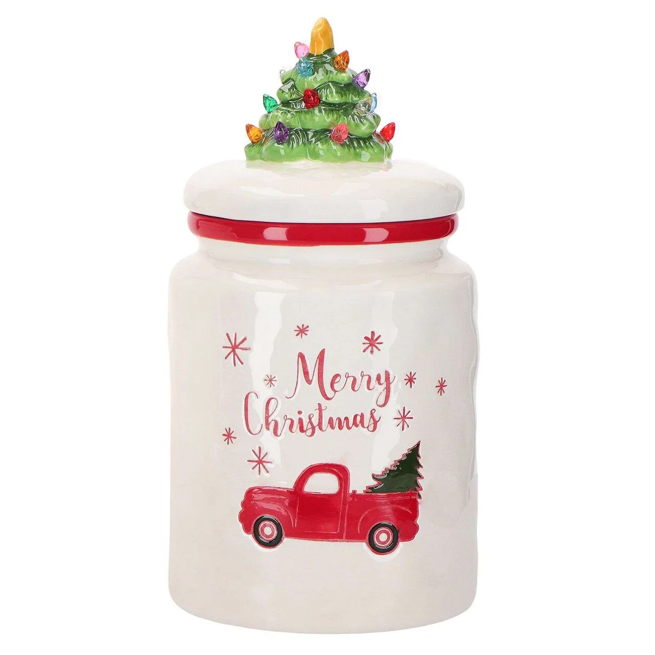 Christmas Jar Keksdose Merry Christmas LED Krug, Töpferei