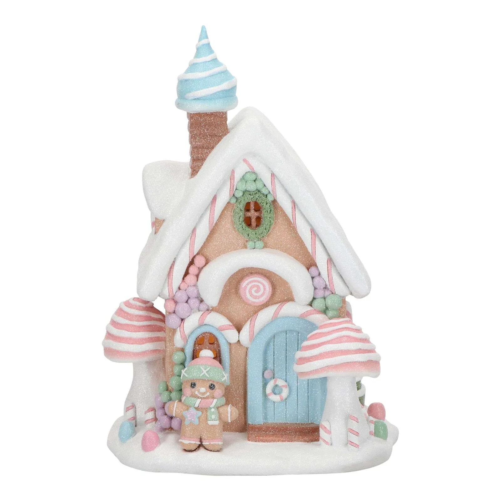 Gingerbread House LED 30cm Essen, Süßigkeiten, Plätzchen, Geburtstagstorte, Zuckerguss