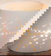 Windlicht Weihnachten Keramik weiß 7cm Variante 4