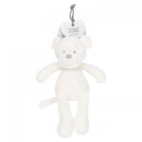 VIB-BIGWWG002 Plüsch Affe mit Bohnen (Weiß)