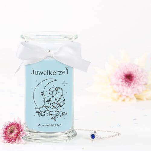 JuwelKerze Mitternachtsblüten (Halskette mit Anhänger) 380g