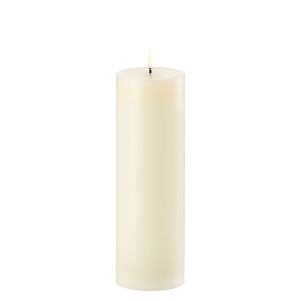 Uyuni LED Stumpenkerze 7,3 x 22cm ivory
