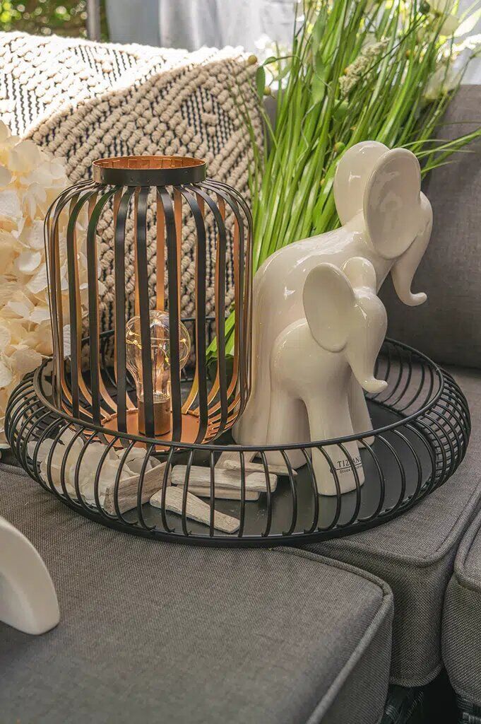 schale-glitter-schwarz Dekoschale Glitter Metall schwarz 30cm