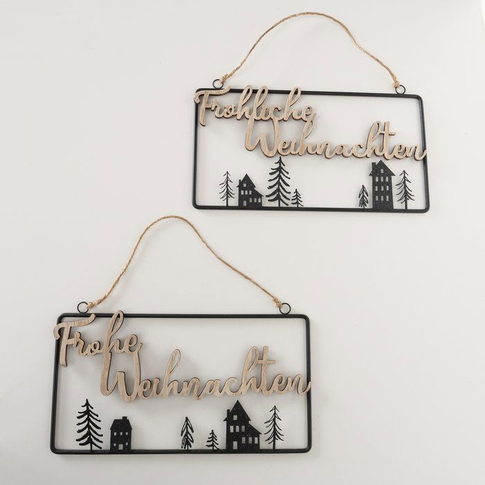 Deko Schild Aarhus Fröhliche Weihnachten