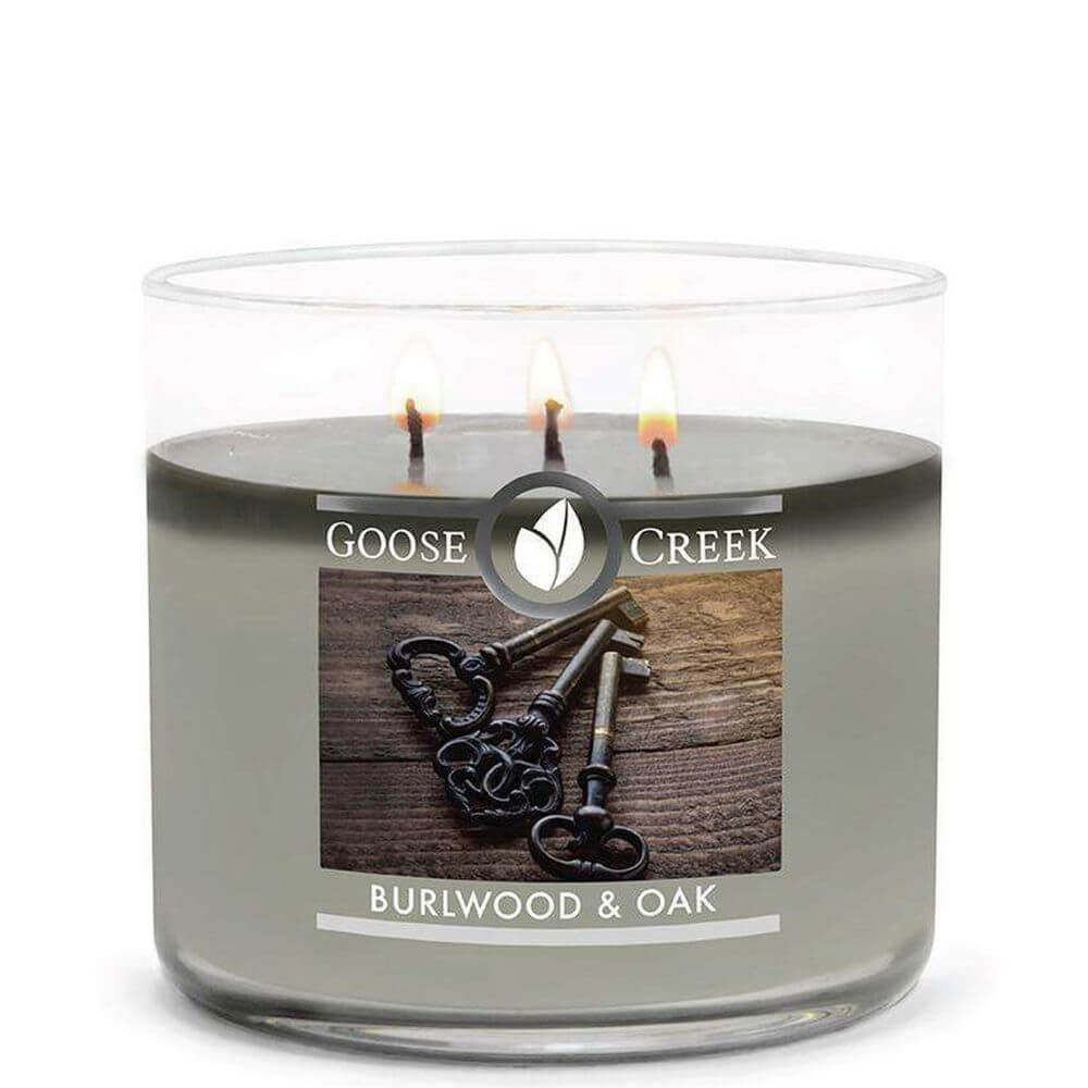 Burlwood & Oak 411g von Goose Creek Candle 