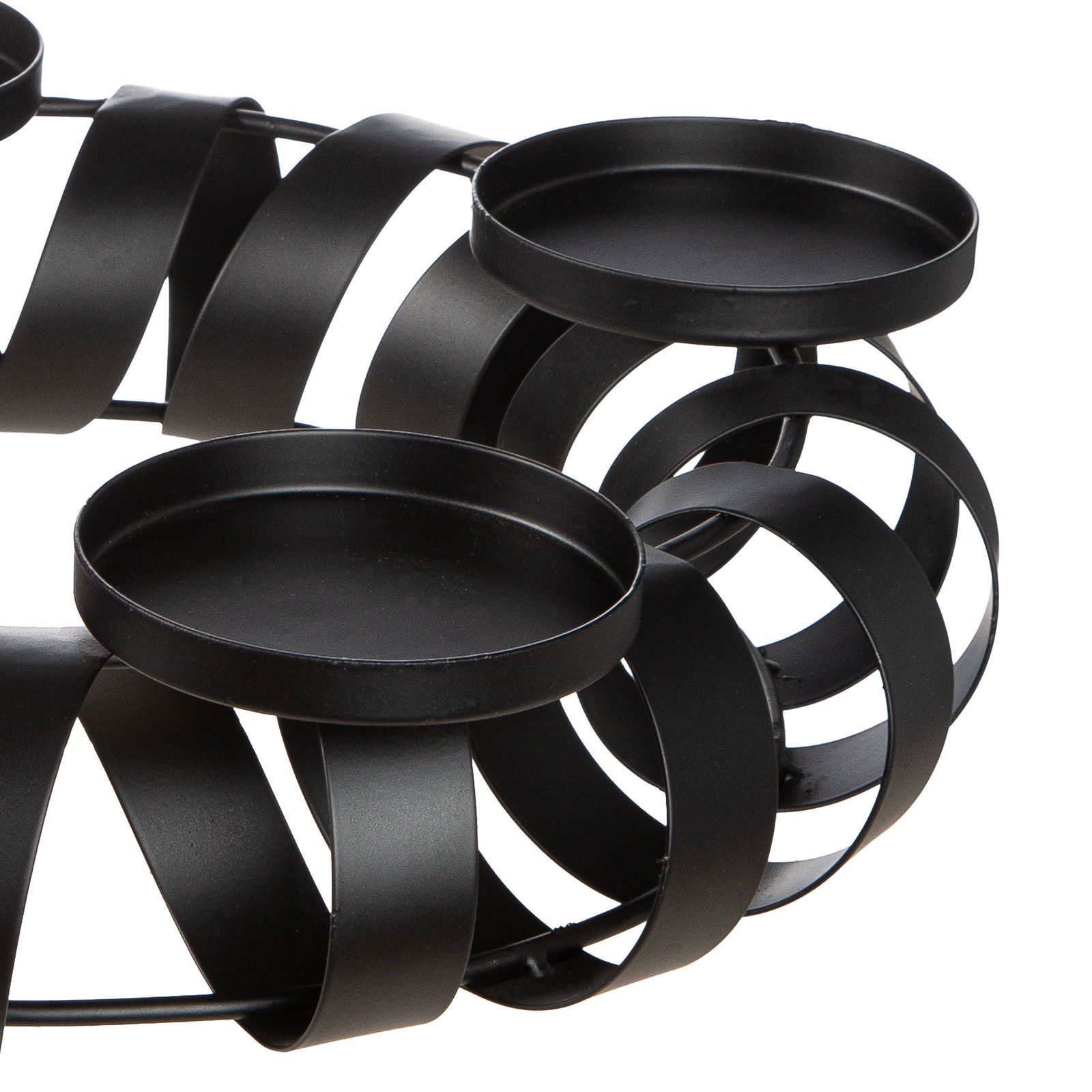 Adventsleuchter Twirl schwarz Metall