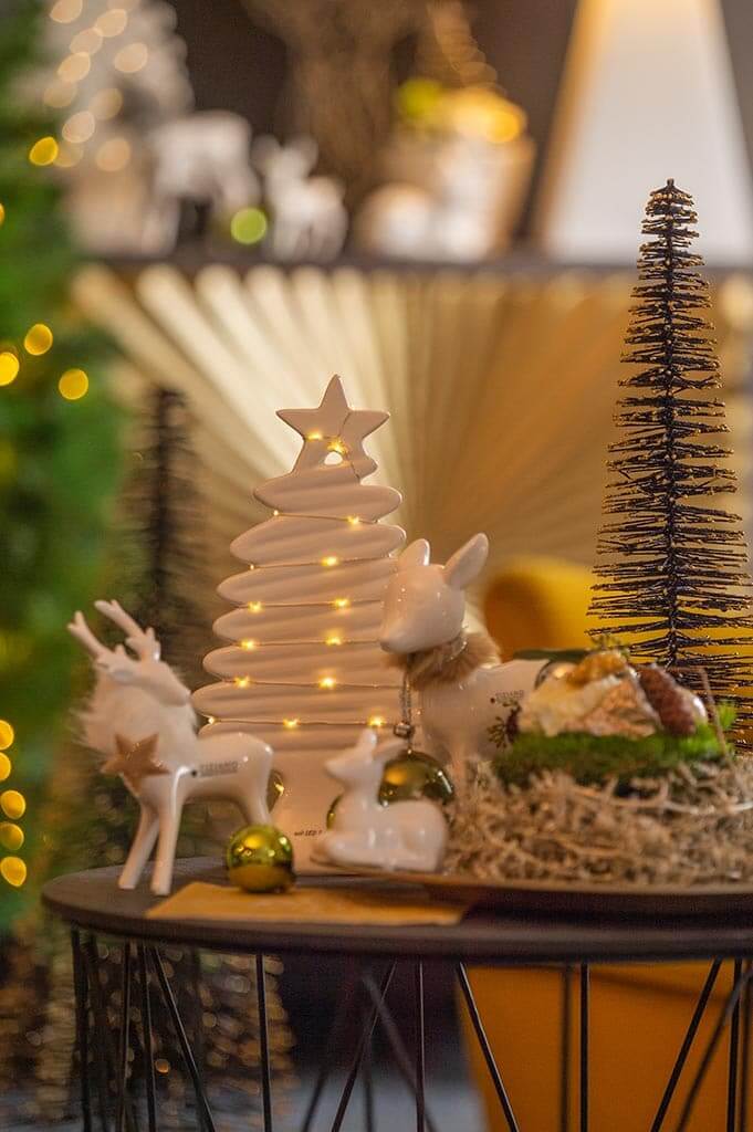 Weihnachtsbaum Natalino LED 24,5cm cremeweiß